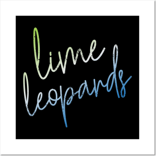 CURSIVE lime leopards Posters and Art